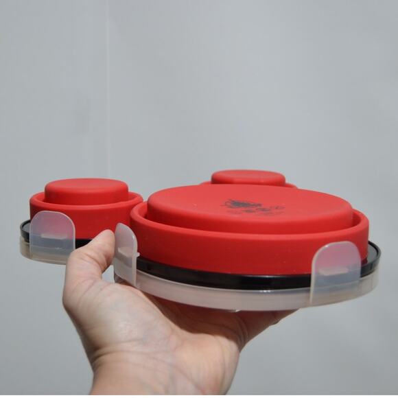 Disney Mickey Mouse Collapsable 3 Compartment Snack Container - Picture 5 of 7